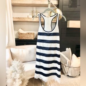 Tommy Hilfiger Tommy Girl white lace and navy blue dress